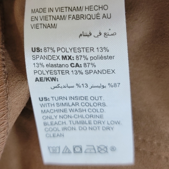 CHICO'S Women Brown Faux Leather High Rise Skinny Pants Sz 1.5/6 Fall Minimalist - Picture 10 of 11